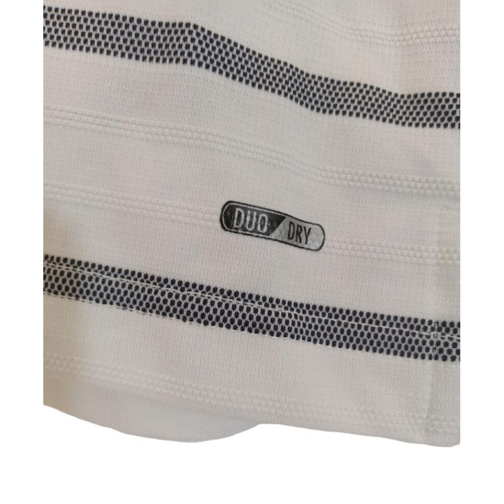 Champion Shirt Golf Performance Mens M White Black Stripes Collared Short Sleeve - Picture 2 of 5